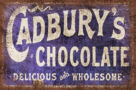 CADBURY S CHOCOLATE ADVERT Vintage Look Metal Sign Plaque Retro Cafe