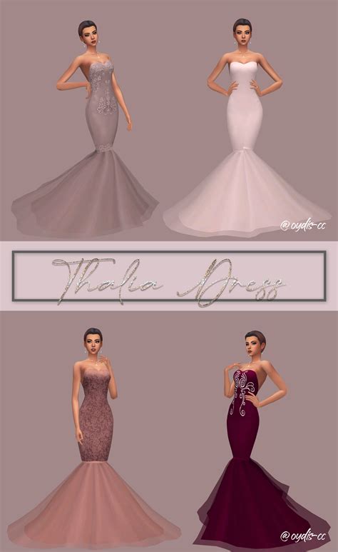 Thalia Mermaid Dress Oydis Sims 4 Wedding Dress Sims 4 Dresses