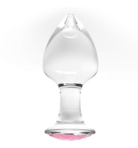 Plug Anal Grande De Vidro Translucido Pedra Brilhante Parcelamento Sem Juros