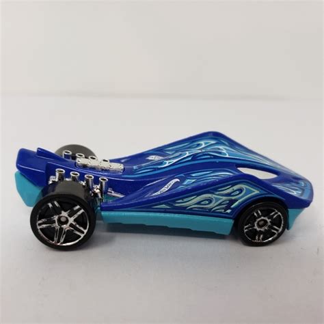 Toys Hot Wheels Super Stinger 1186 Light Blue Dark Blue Race Car Flames 209 Poshmark