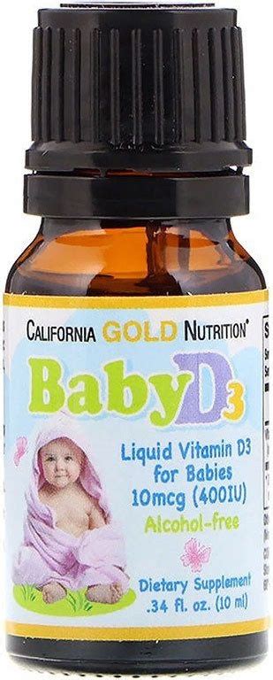 Купить California Gold Nutrition Vitamin D3 baby раствор 10 мл в Алматы ...