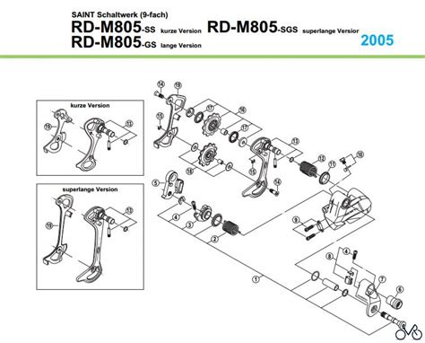 Shimano RD-M805-05 Ersatzteile