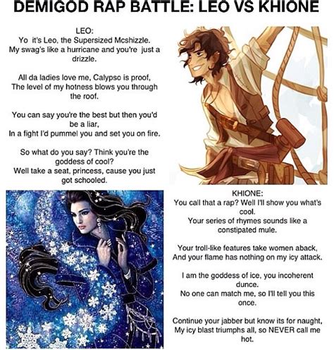 Leo Vs Khione In A Rap Battle Percy Jackson Memes Percy Jackson Books