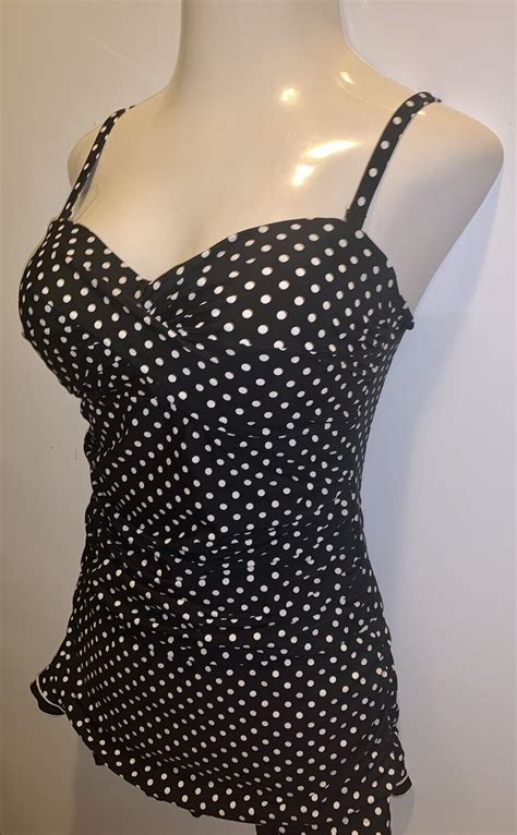 Black And White Polka Dot Spaghetti Strap Strapless O Gem