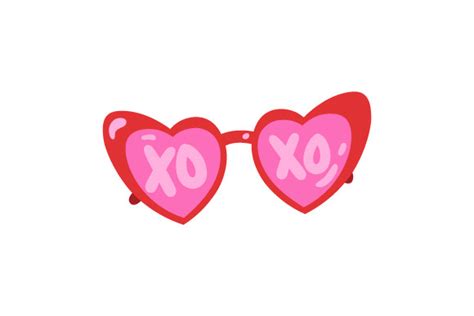 Xoxo Glasses Valentine S Day Sublimation Graphic By Arausidp · Creative Fabrica