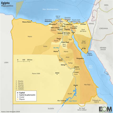 El Mapa Político De Egipto Mapas De El Orden Mundial Eom