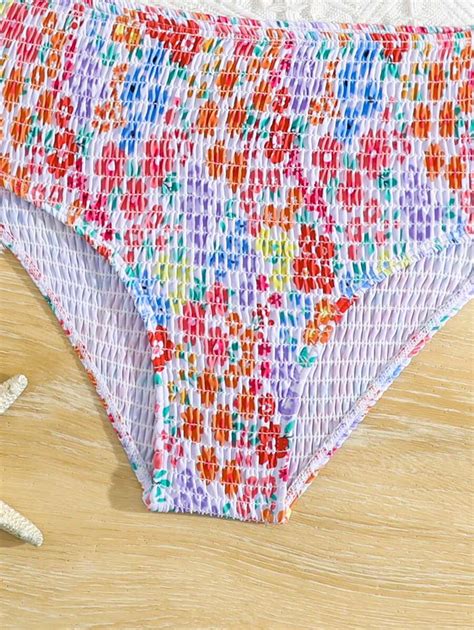 Tween Girl Bikini Set Random Print Summer Beach Shein Uk