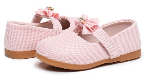 Blikcon Girls Kids Wedding Party Dress Shoes Princess Flatcolor Pink