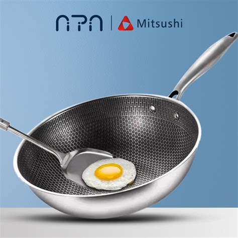 Nipiin By Mitsushi Nipin Non Stick Pan Stainless Stee Honeycomb Frying