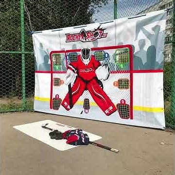 Хоккейный тренажёр / Мобильный Бросковый Баннер для бросков. - YouTube