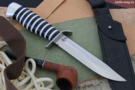 Купить нож Штрафбат ВМФ (рукоять оргстекло, тыльник и гарда алюминий ...