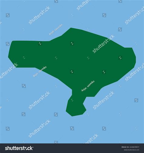 Bali Island Map Vector Illustration Stock Vector (Royalty Free