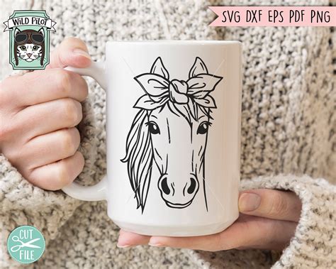 Horse Bandana Svg Horse Svg File Horse Cut File Horse With Etsy