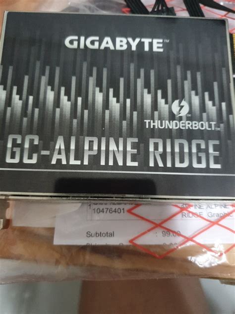 Gigabyte Thunderbolt Card Alphine Ridgr Computers And Tech Desktops