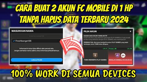 Cara Buat Akun Baru Fc Mobile Tanpa Hapus Data Cara Buat Akun Baru Fc