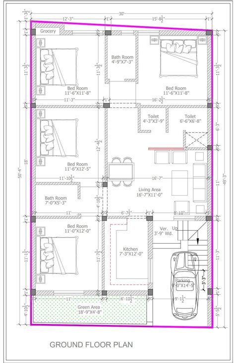 4 Bhk Flat Plan – HOMYSTYLE