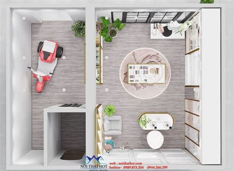 Thiết kế shop thời trang cao cấp 20m2 HONGKONG by L Nội thất Hot