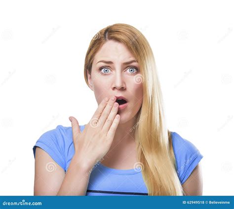 Dame Blonde Choqu E Photo Stock Image Du Adulte Excitation
