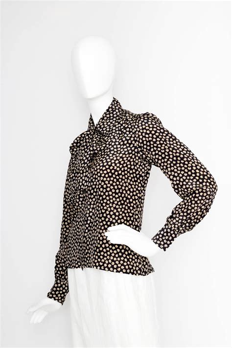 S Yves Saint Laurent Pussy Bow Silk Shirt At StDibs