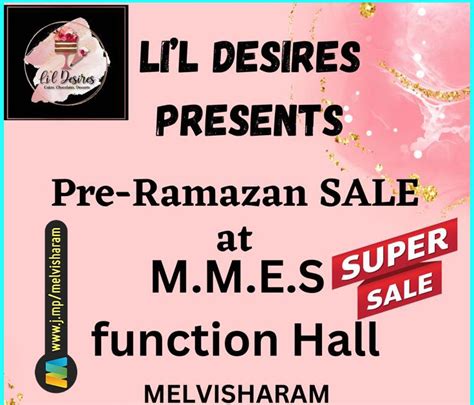 Li L Desires Presents Pre Ramazan Sale At Mmes Function Hall