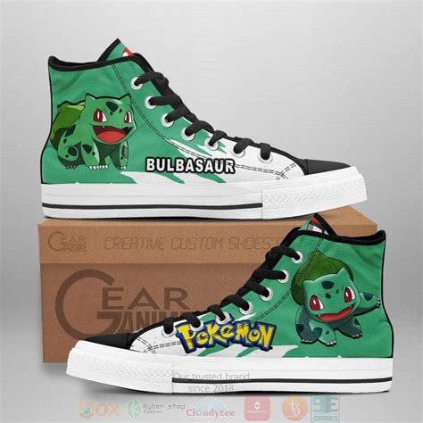 HOT Pokemon Bulbasaur Anime Canvas High Top Sneaker Boxbox Branding Luxury T Shirts Online In USA