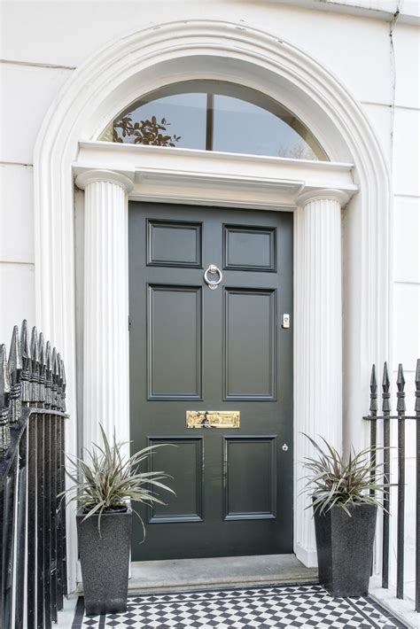 A Grand Regency Front Door With Curve Fanlight Brass Door Furniture