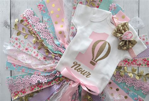 Hot Air Balloon First Birthday Outfit With Tutu Skirt Firs