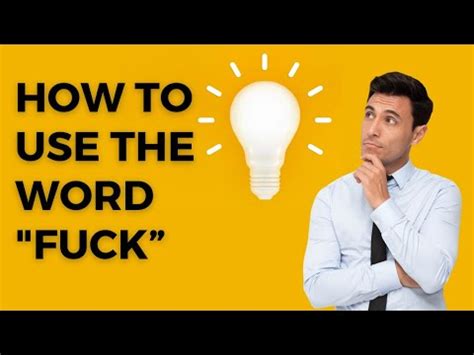 How To Use The Word Fuck Learnwithjulias YouTube