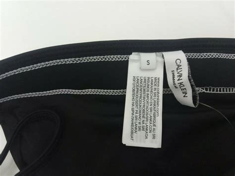 Calvin Klein Swimwear String Side Tie Bikini Bottom Black Size S
