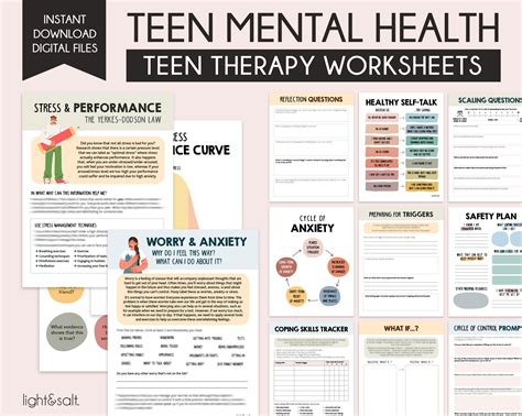 Worksheets For Teens With Depression TEENS FINDING HOPE INC