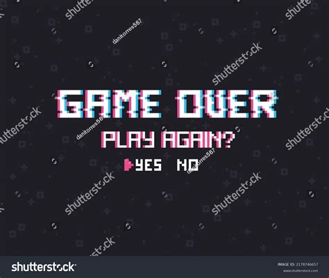 Game Over Screen Made Pixel Art Stock Vector (Royalty Free) 2178746657 ...