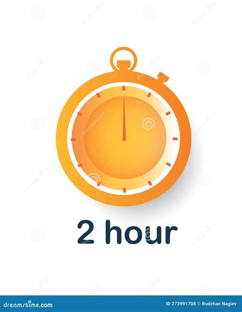 2 hours clock icon stock vector. Illustration of graphic - 273991708