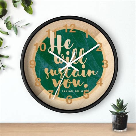 Christian Wall Clock Scripture Wall Clock Christian Decor Home Decor