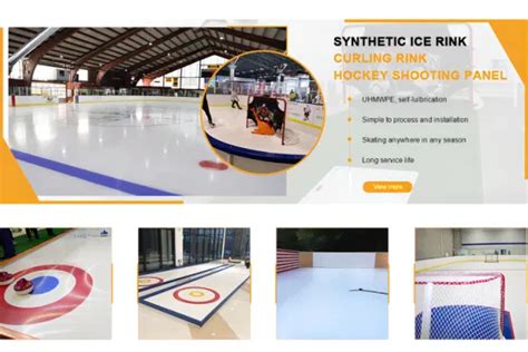 Complete Synthetic Ice Hockey Shooting Rink Skating Plastic Boards