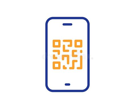 Ikona Wiersza Kodu Qr Skanuj Znak Kodu Kreskowego Wektor Ilustracja