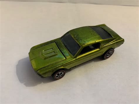 Mattel Hot Wheels Redline Custom Mustang In Lime Yellow Etsy