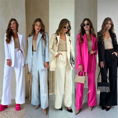 Брючный костюм женский - пиджак удлиненный и широкие брюки, брюки ...