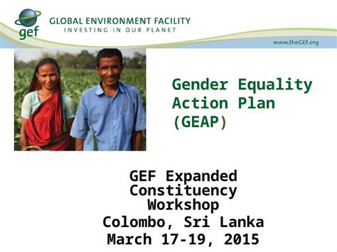 Pptx Gender Equality Action Plan Geap Gef Expanded Constituency