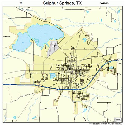 Sulphur Springs Texas Street Map 4870904