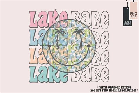 Lake Babe Png Retro Summer Sublimation Graphic By Black Gallery Art Studio Creative Fabrica