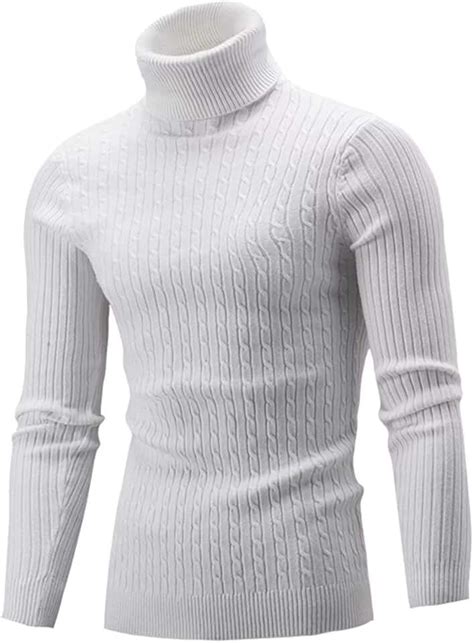 Amazon White Turtleneck Men