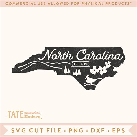 Vintage North Carolina Svg Cut File North Carolina Home Svg East Coast