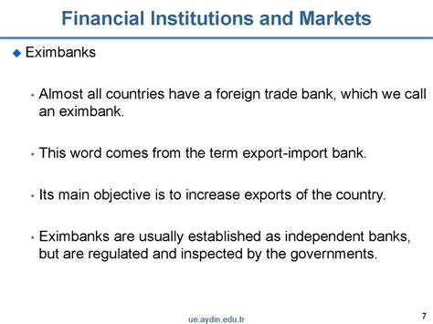 Financial Institutions Investment Banks Eximbanks презентация онлайн