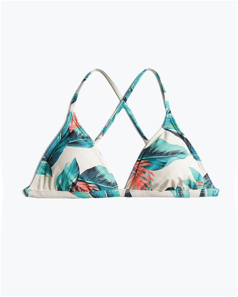 Billabong Haut De Bikini Bralette Vert Orange Floral Bikini