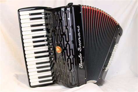 New Black Paolo Soprani Professionale Piano Accordion Lmm 34 72