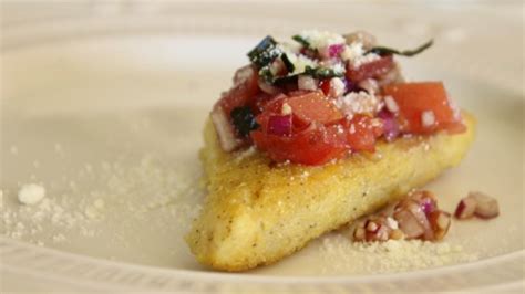 Pan Fried Polenta With Bruschetta Topping Recipe Allrecipes