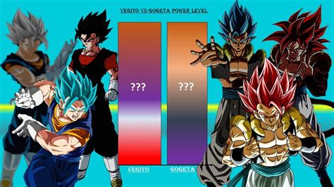 Vegito Vs Gogeta Power Levels Dbzdbsgt Youtube