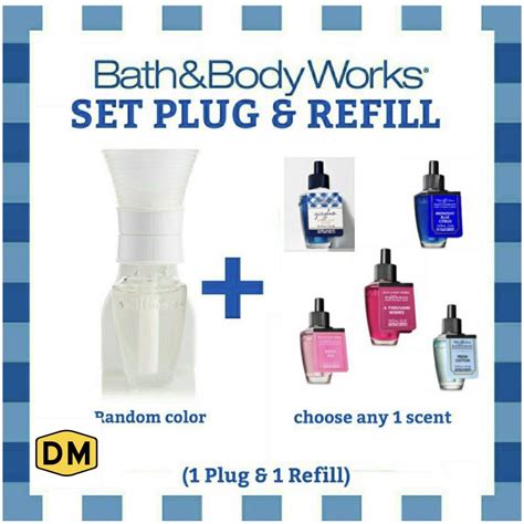 BBW Bath And Body Works Set Plug And Wallflower Bulb Pewangi Rumah Home Fragrance Diffuser BBW