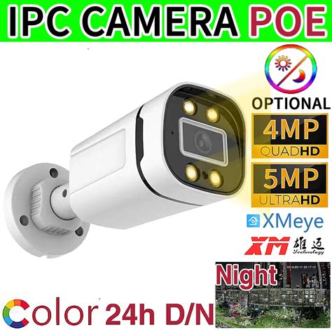 Xmeye caméra De Surveillance Extérieure Ip Hd 4mp 5mp array 4led