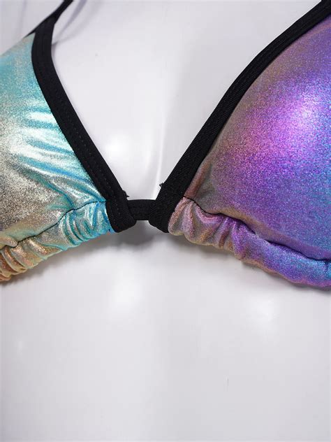 Womens Shiny Micro Bikini Set Bra With G String Thong Bathing Suit Sexy Swimwear Ebay